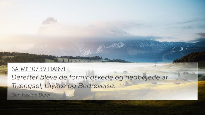 Salme 107:39 DA1871 Bible Verse Image