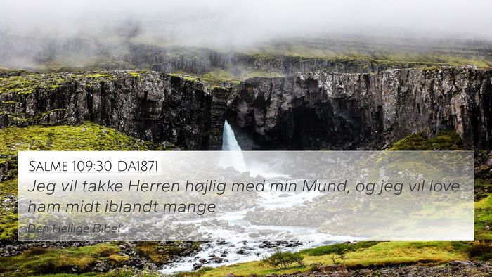 Salme 109:30 DA1871 Bible Verse Image