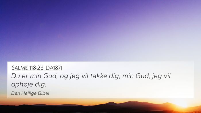 Salme 118:28 DA1871 Bible Verse Image