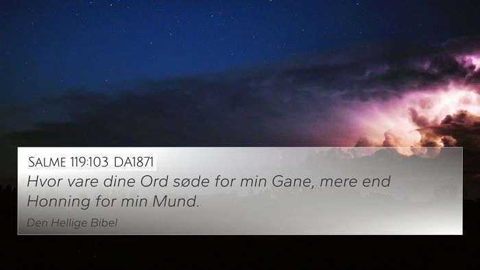 Salme 119:103 DA1871 Bible Verse Image