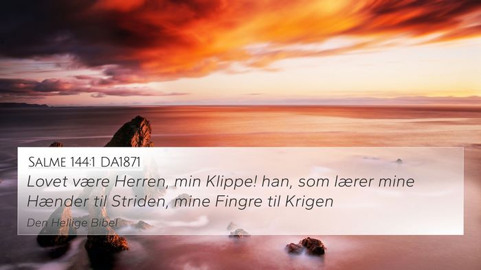 Salme 144:1 DA1871 Bible Verse Image