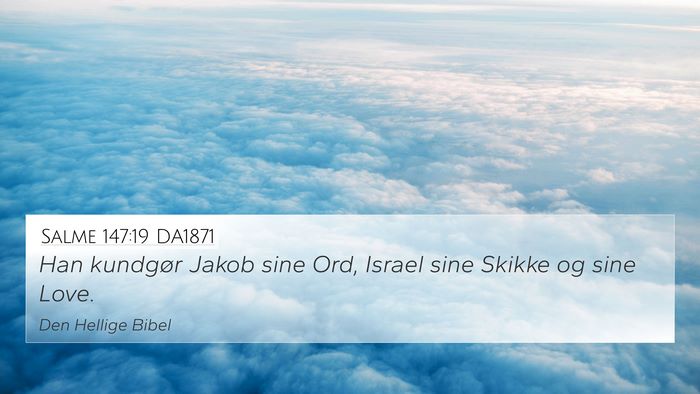 Salme 147:19 DA1871 Bible Verse Image