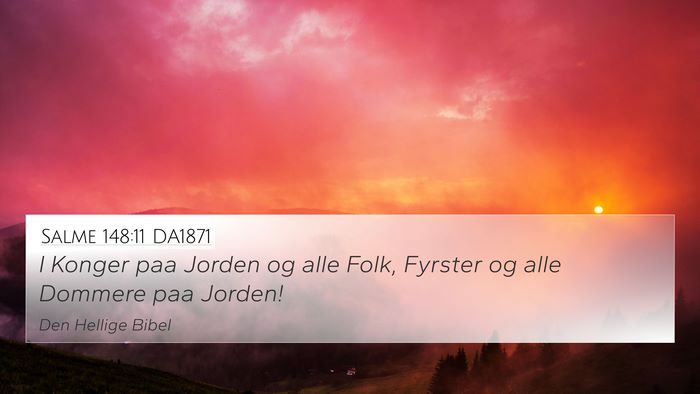 Salme 148:11 DA1871 Bible Verse Image