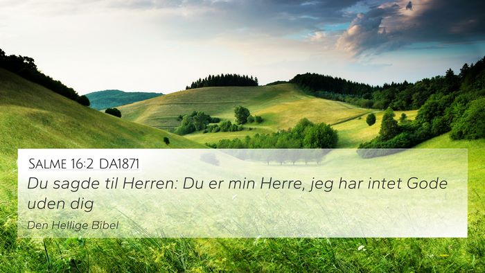 Salme 16:2 DA1871 4K Wallpaper - Du sagde til Herren: Du er min Herre, jeg har - 4K Wallpaper Bible Verse