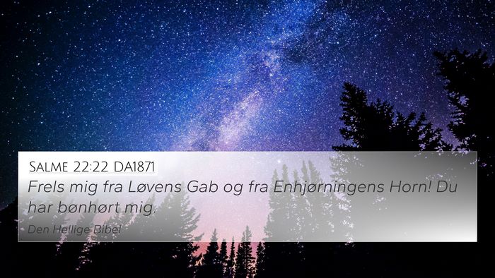 Salme 22:22 DA1871 Bible Verse Image