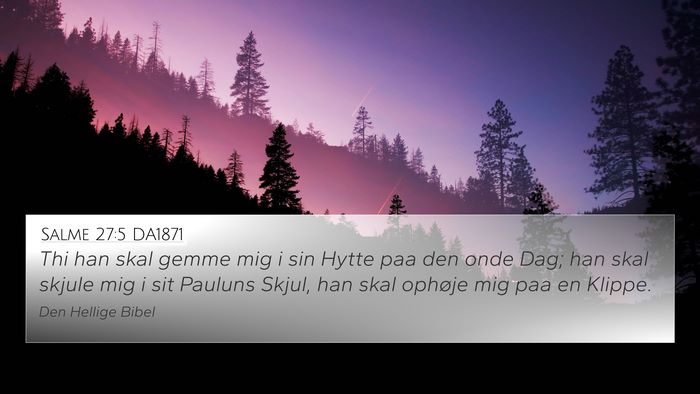 Salme 27:5 DA1871 Bible Verse Image