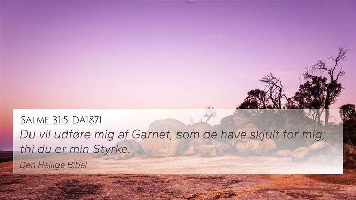 Salme 31:5 DA1871 Bible Verse Image