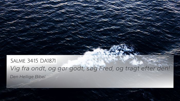 Salme 34:15 DA1871 Bible Verse Image