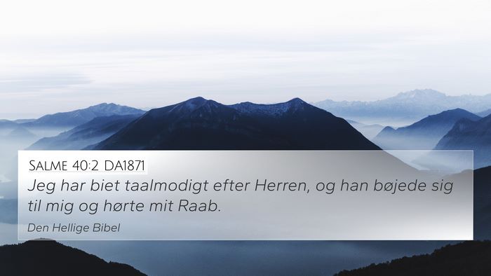 Salme 40:2 DA1871 Bible Verse Image