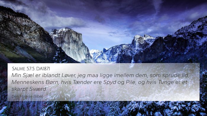 Salme 57:5 DA1871 Bible Verse Image