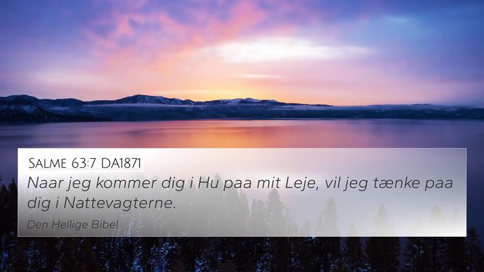 Salme 63:7 DA1871 Bible Verse Image