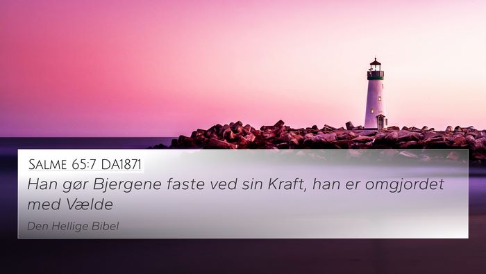 Salme 65:7 DA1871 Bible Verse Image