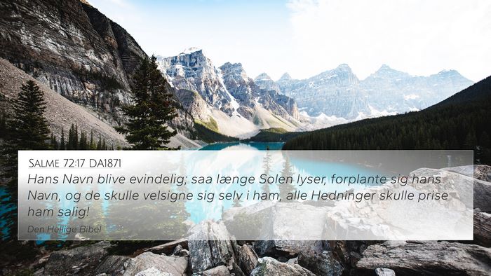 Salme 72:17 DA1871 Bible Verse Image