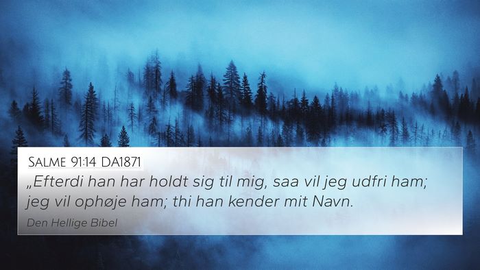 Salme 91:14 DA1871 Bible Verse Image