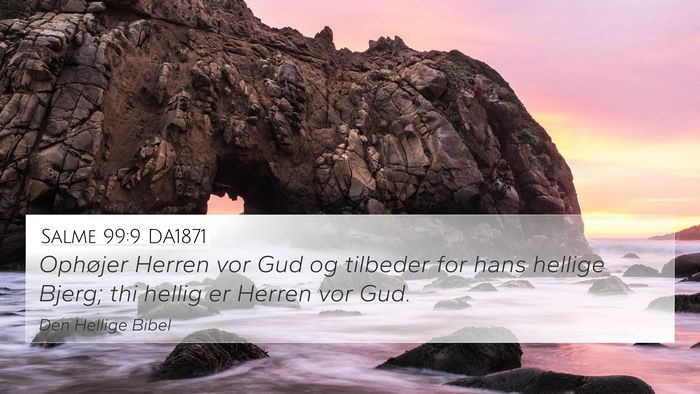 Salme 99:9 DA1871 Bible Verse Image
