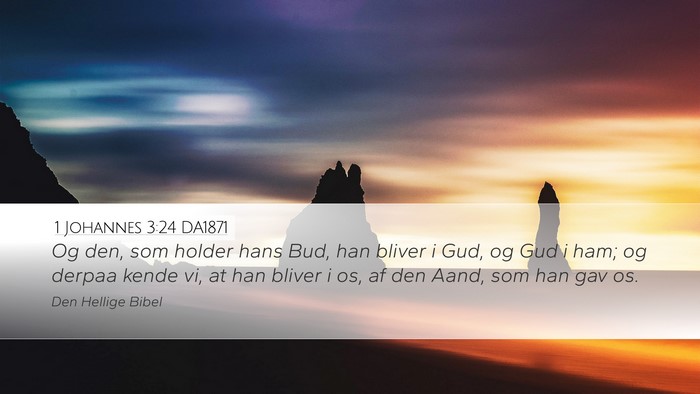 1 Johannes 3:24 DA1871 Bible Verse Image