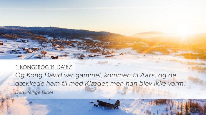1 Kongebog 1:1 DA1871 Desktop Wallpaper - Og Kong David var gammel, kommen til Aars, og de - Desktop Bible Verse Wallpaper