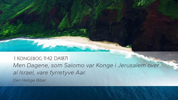 1 Kongebog 11:42 DA1871 Bible Verse Image