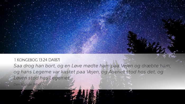 1 Kongebog 13:24 DA1871 Bible Verse Image