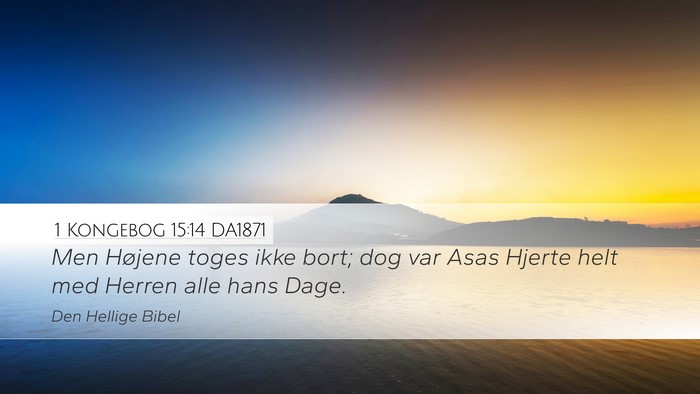 1 Kongebog 15:14 DA1871 Bible Verse Image