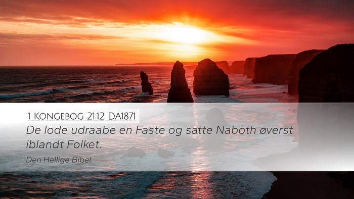1 Kongebog 21:12 DA1871 Bible Verse Image