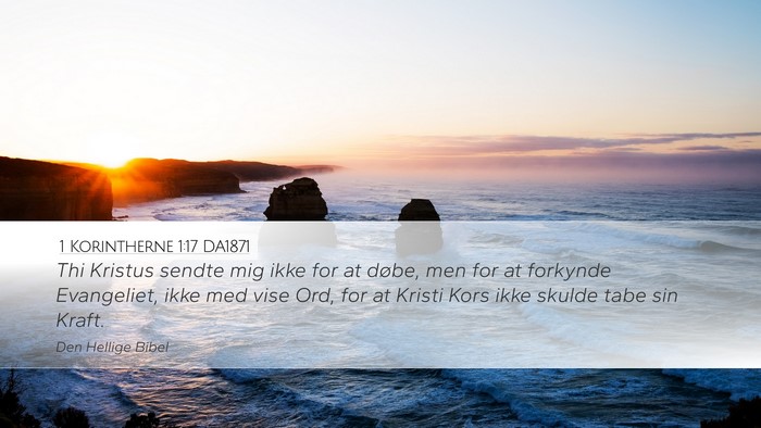 1 Korintherne 1:17 DA1871 Bible Verse Image