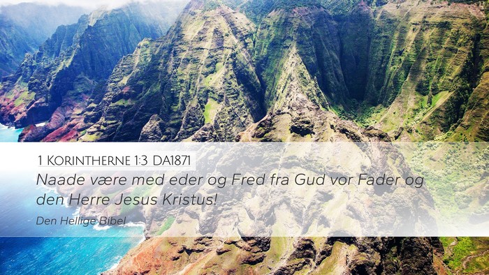 1 Korintherne 1:3 DA1871 Bible Verse Image