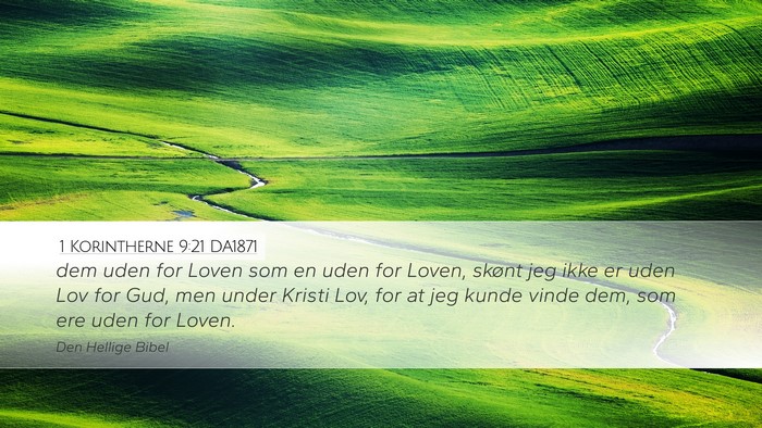 1 Korintherne 9:21 DA1871 Bible Verse Image