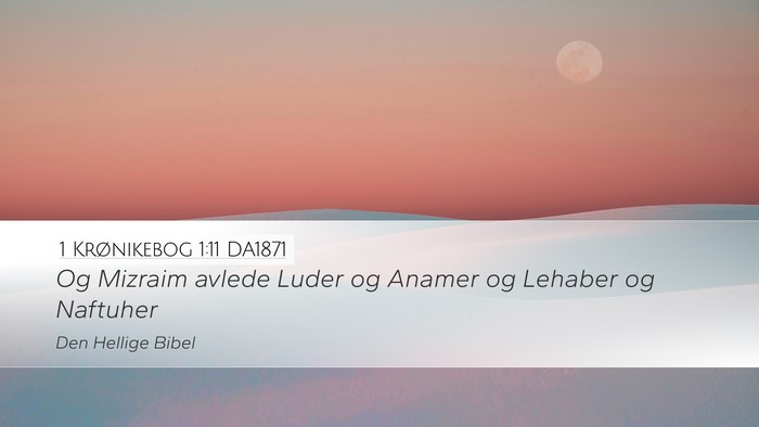 1 Krønikebog 1:11 DA1871 Bible Verse Image