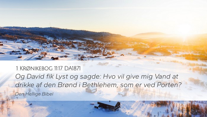 1 Krønikebog 11:17 DA1871 Bible Verse Image