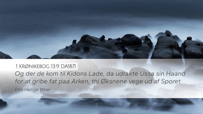 1 Krønikebog 13:9 DA1871 Bible Verse Image