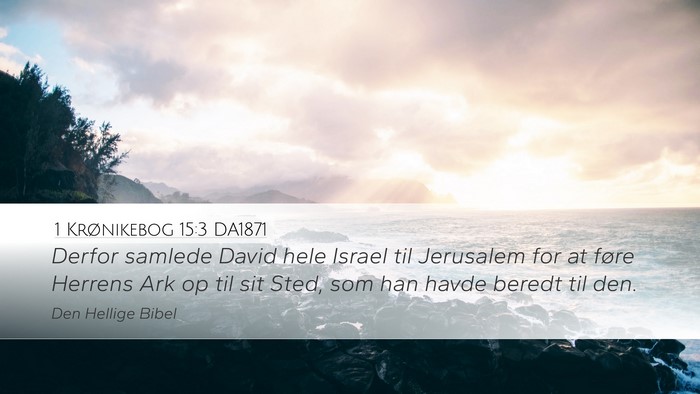 1 Krønikebog 15:3 DA1871 Bible Verse Image