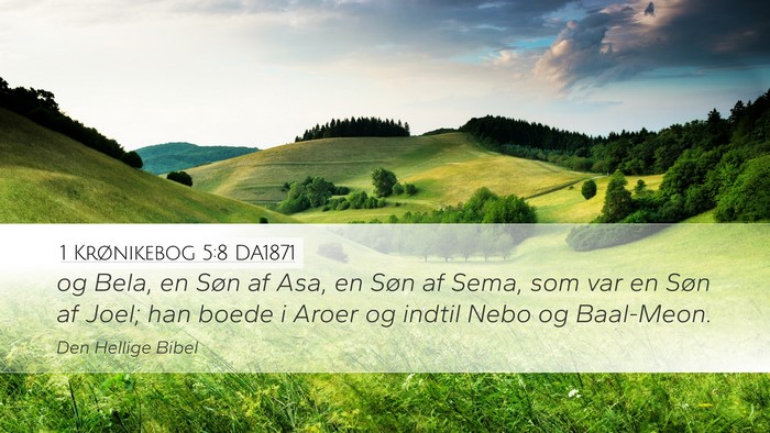 1 Krønikebog 5:8 DA1871 Bible Verse Image