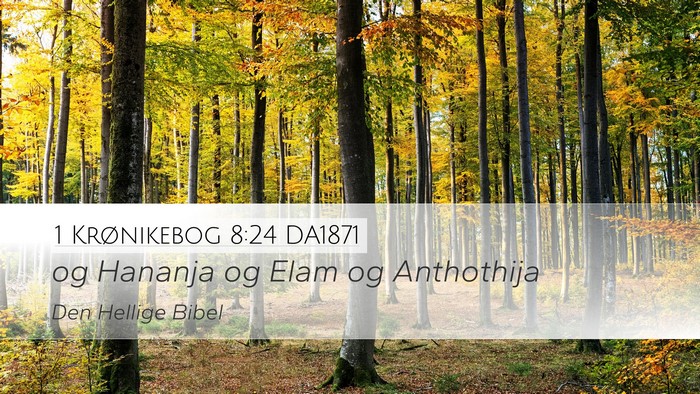 1 Krønikebog 8:24 DA1871 Desktop Wallpaper - og Hananja og Elam og - Desktop Bible Verse Wallpaper