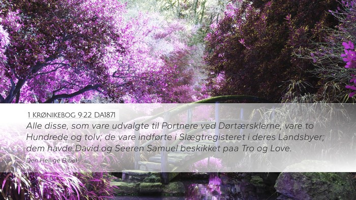 1 Krønikebog 9:22 DA1871 Bible Verse Image