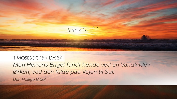 1 Mosebog 16:7 DA1871 Bible Verse Image