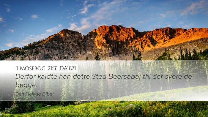 1 Mosebog 21:31 DA1871 Bible Verse Image
