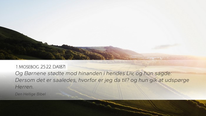 1 Mosebog 25:22 DA1871 Bible Verse Image