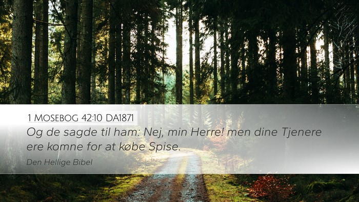1 Mosebog 42:10 DA1871 Bible Verse Image