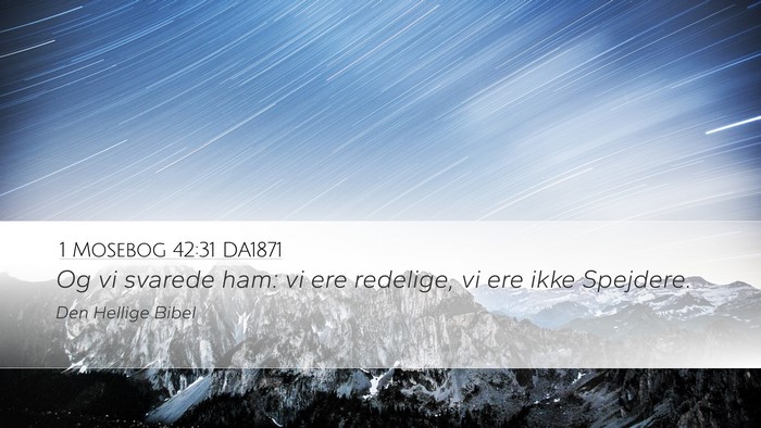1 Mosebog 42:31 DA1871 Bible Verse Image