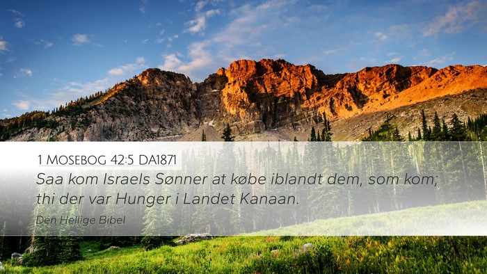 1 Mosebog 42:5 DA1871 Bible Verse Image