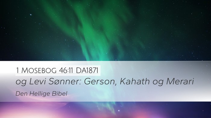 1 Mosebog 46:11 DA1871 Bible Verse Image