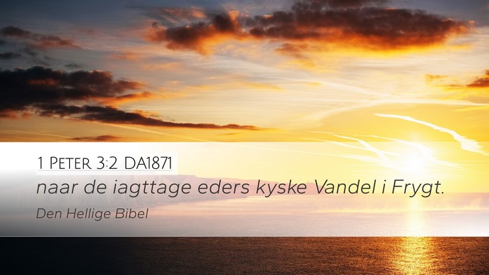1 Peter 3:2 DA1871 Desktop Wallpaper - naar de iagttage eders kyske Vandel i - Desktop Bible Verse Wallpaper