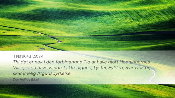 1 Peter 4:3 DA1871 Desktop Wallpaper - Thi det er nok i den forbigangne Tid at have - Desktop Bible Verse Wallpaper