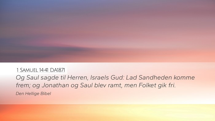 1 Samuel 14:41 DA1871 Bible Verse Image