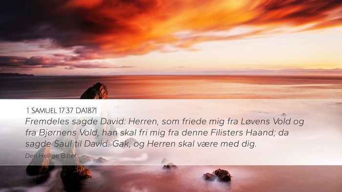 1 Samuel 17:37 DA1871 Bible Verse Image