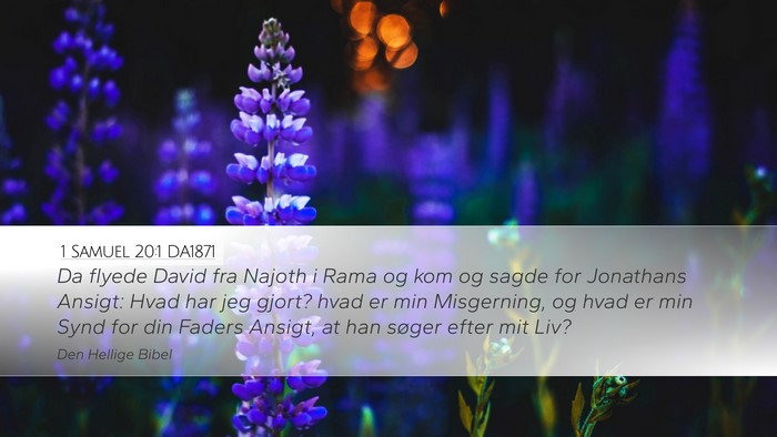 1 Samuel 20:1 DA1871 Bible Verse Image