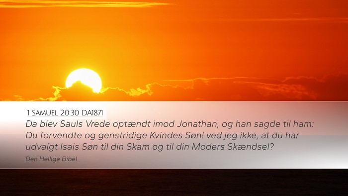 1 Samuel 20:30 DA1871 Bible Verse Image