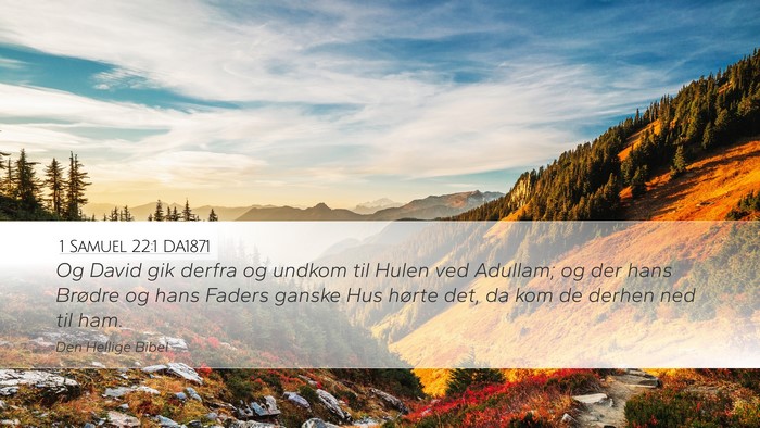1 Samuel 22:1 DA1871 Bible Verse Image