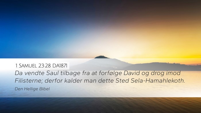 1 Samuel 23:28 DA1871 Bible Verse Image